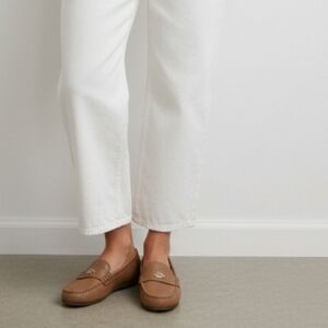 Coach Women's' Tan Leather Slip-On Loafers